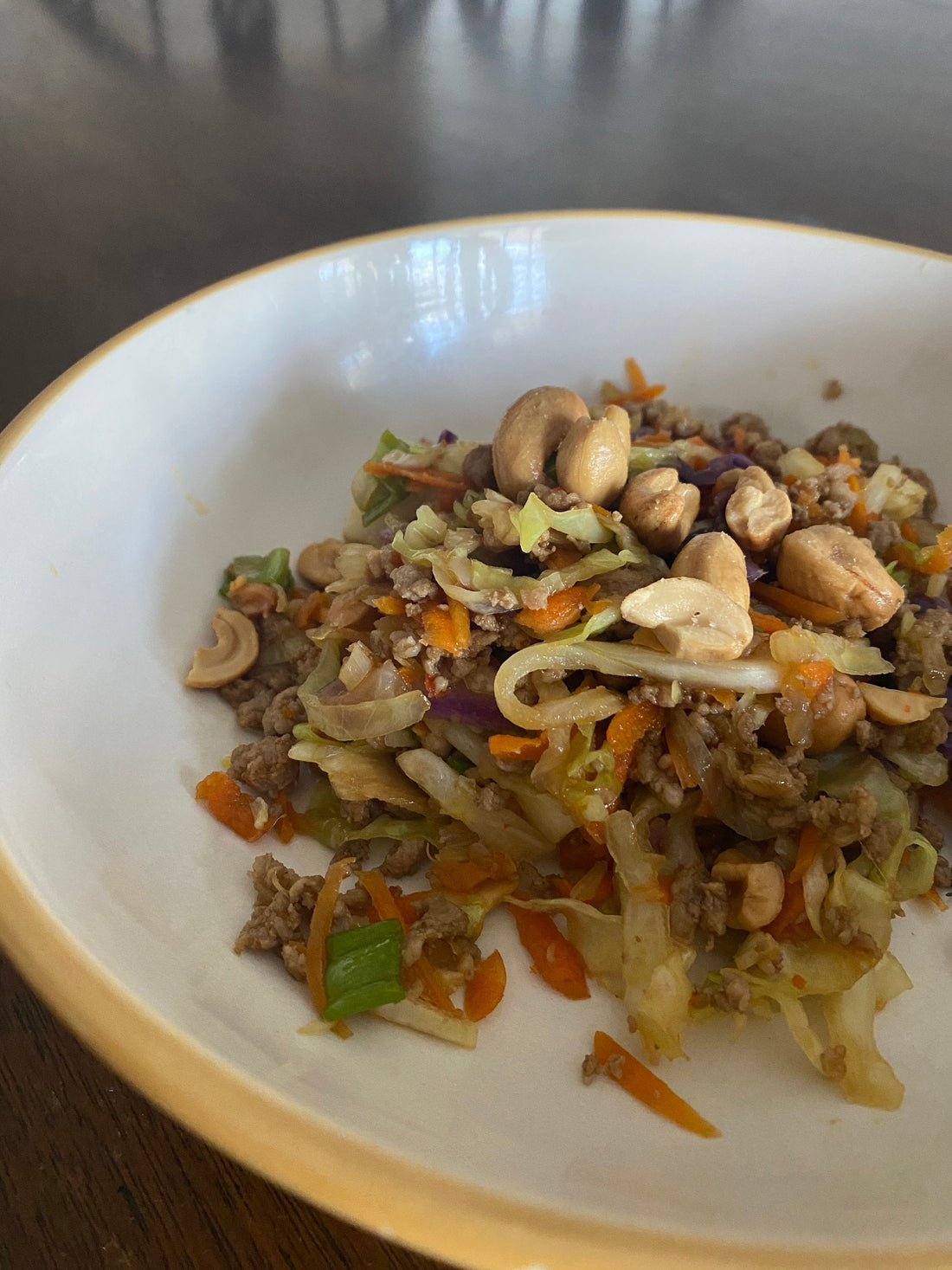Ground Pork Egg Roll in a Bowl