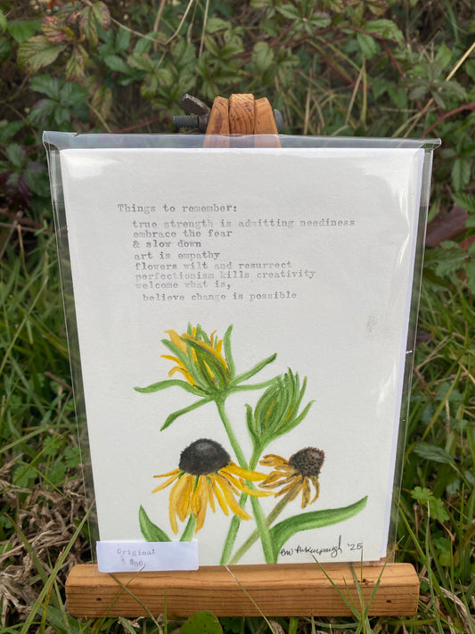 {Unfurling 2025} Original Watercolor + Typewriter Poem